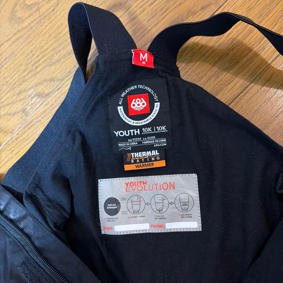 試着のみ　タグなし686 ビブパンツ　ユース　Mサイズ