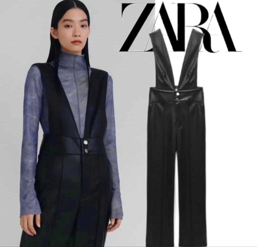 ZARA ブラック サロペット ジャンプスーツ Sサイズ - メルカリ