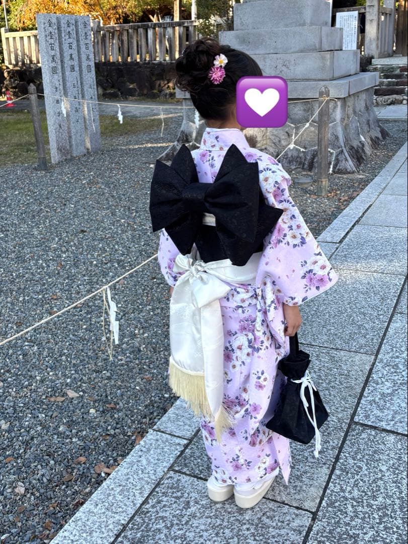 美品】七五三 7歳 フルセット 着物 くすみカラー パステル - 着物