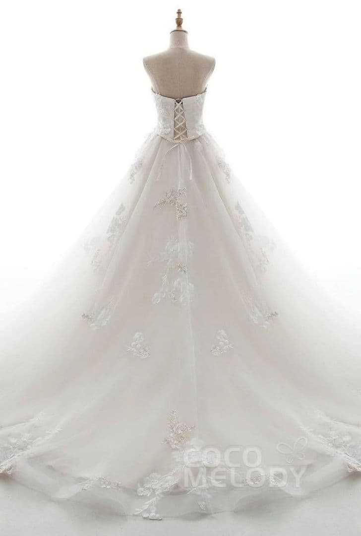 【中古品】ココメロディ　ドレス　7号　LD5148 パニエ付き