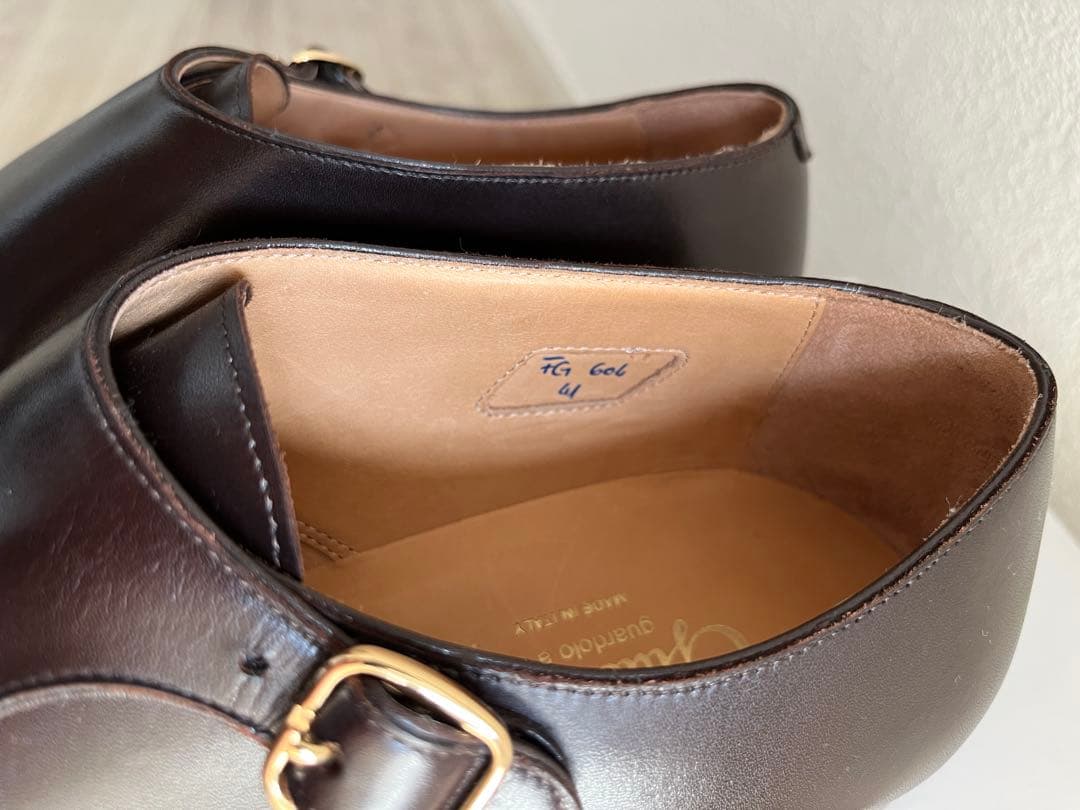 【新品】F.LLI Giacometti FG603 GRIGIA ダブルモンク