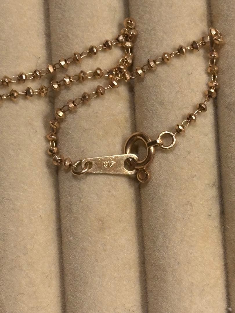 レディースカットボールブレスレット　k10pg 16cm