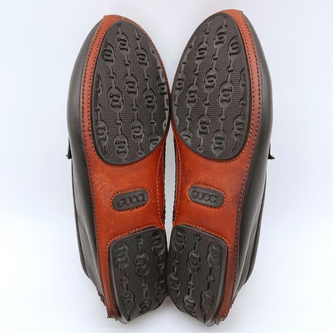 GUCCI ブラックレザー ホースビット ドライビングシューズ