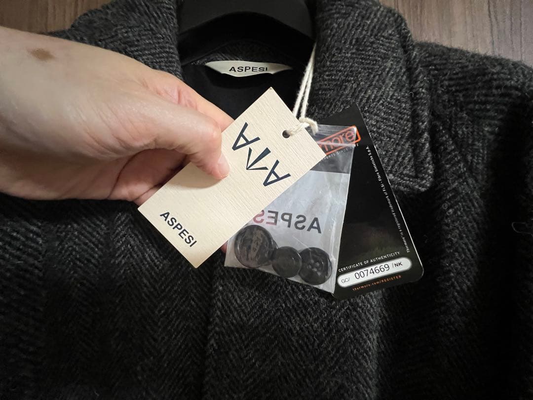 ★新品•未使用★/ASPESI アスペジ/ハリスツイード ステンカラーコート