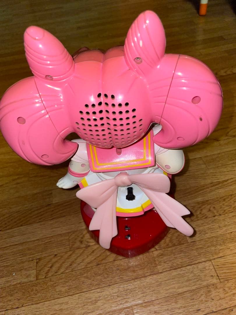 当時物・セーラームーンSS ちびムーン 目覚まし時計 ピンク