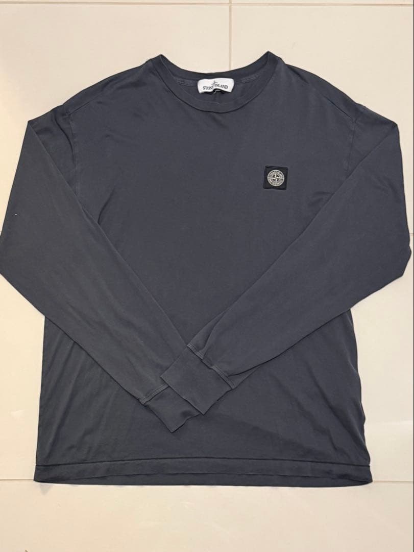 STONE ISLAND ダークグレー ロングスリーブTシャツ - メルカリ