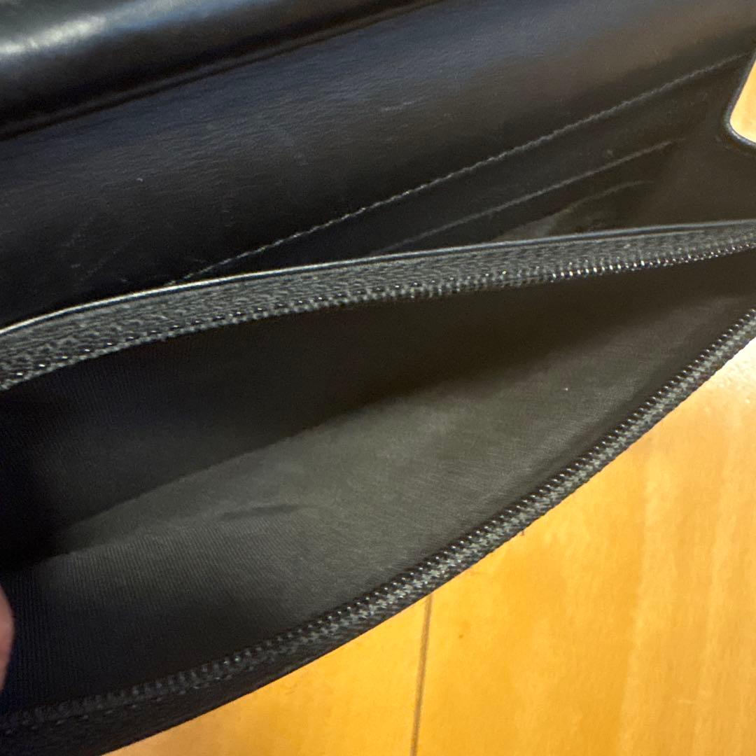 訳あり　シャネル　ウォレットチェーン　ブラック　キャビアスキン