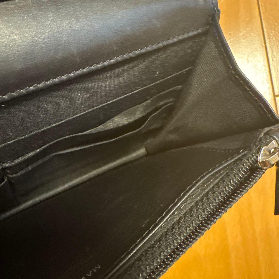 訳あり　シャネル　ウォレットチェーン　ブラック　キャビアスキン