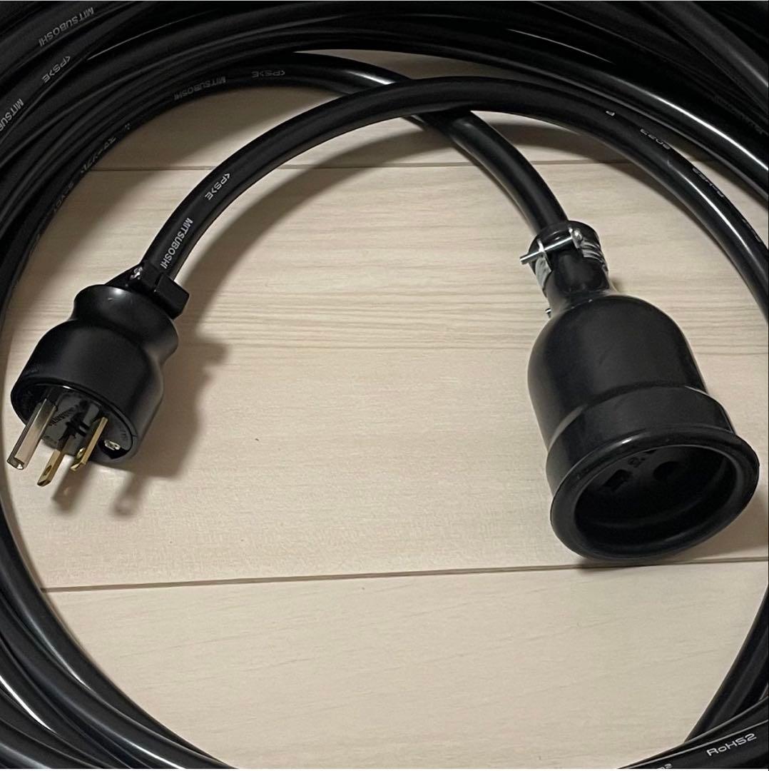 ★防水★★電気自動車EV 200V延長充電ケーブル12メートル 3.5sq