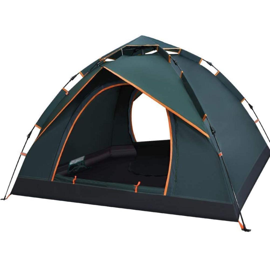 テント ワンタッチテント 3~4人用 キャンプテント 数秒設営 uvカット加工