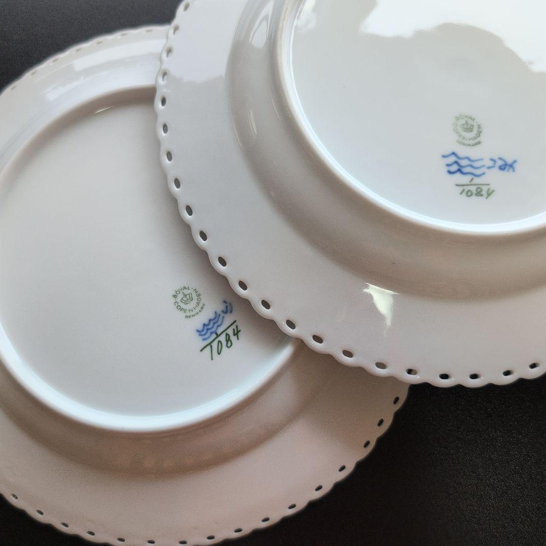 ロイヤルコペンハーゲン ブルーフルデッドフルレース2枚セット(約25cm