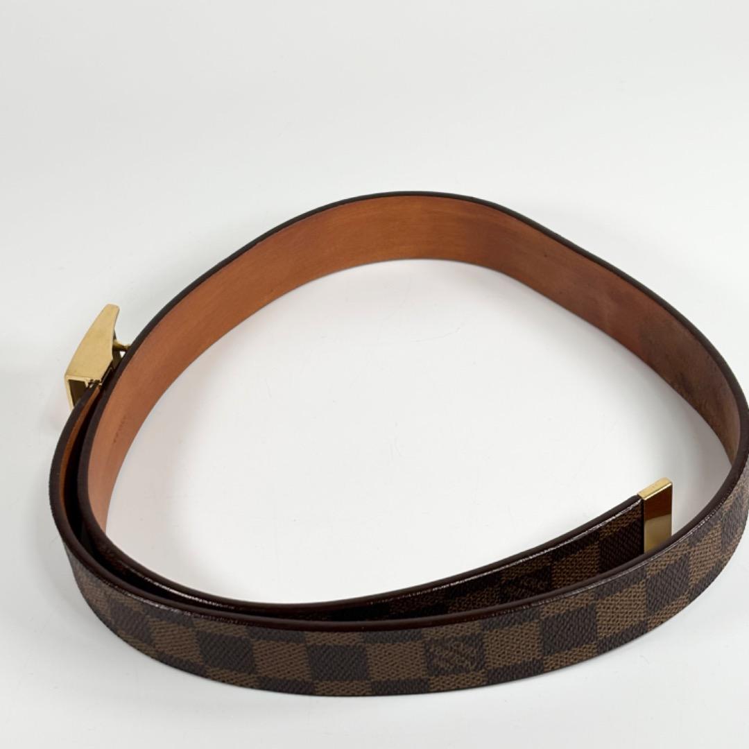 LOUIS VUITTON ダミエ ベルト ゴールド金具 80cm LB0021