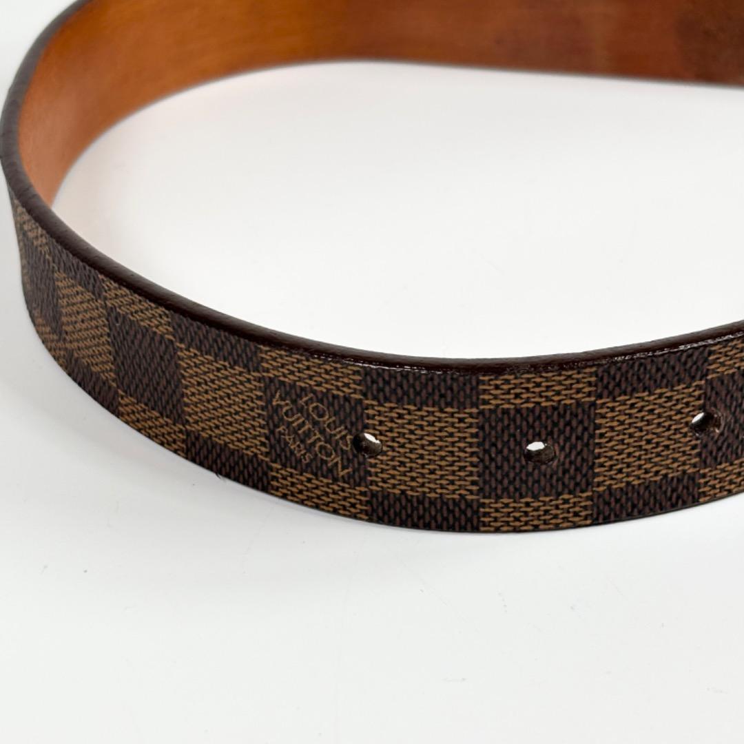LOUIS VUITTON ダミエ ベルト ゴールド金具 80cm LB0021