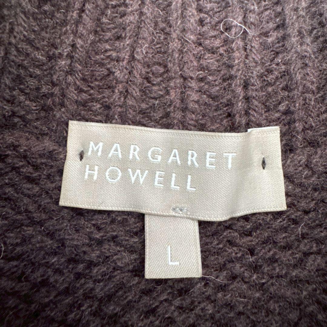 MARGARET HOWELL モックネックニット スコットランド製 ブラウン