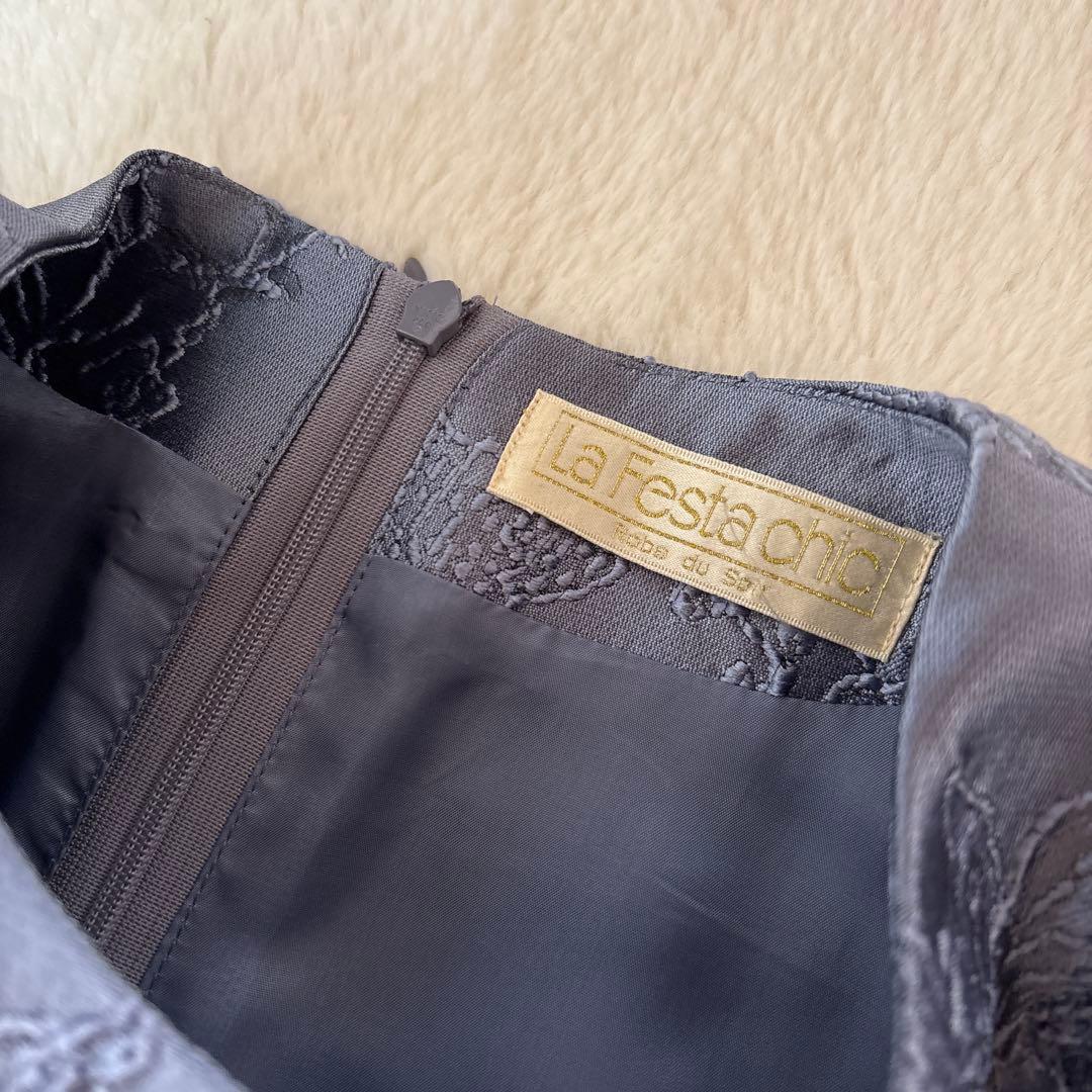 La Festa chic｜シルク混ロングワンピース 定価約20万　新品タグ付