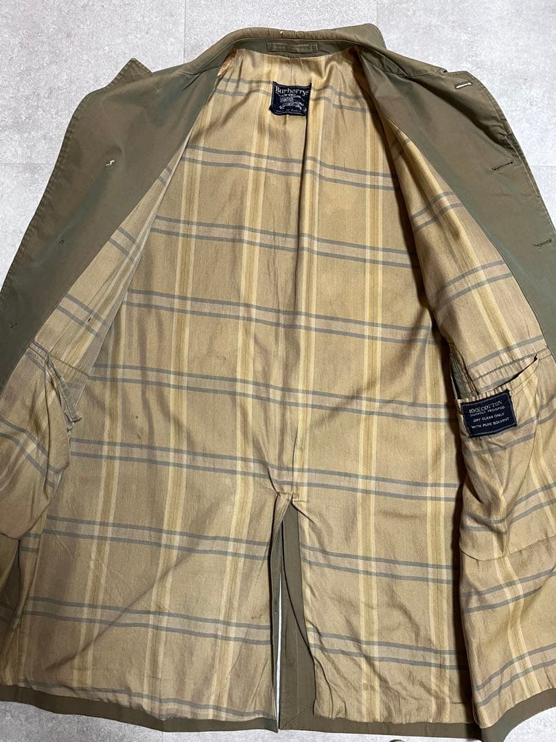 ビンテージ Burberry バーバリー 一枚袖 ステンカラーコート 玉虫