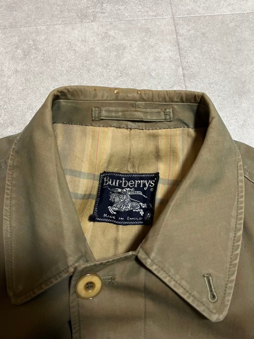 ビンテージ Burberry バーバリー 一枚袖 ステンカラーコート 玉虫