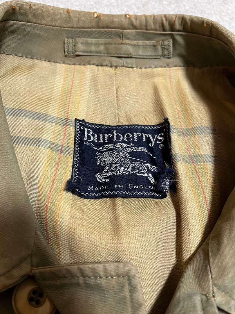 ビンテージ Burberry バーバリー 一枚袖 ステンカラーコート 玉虫
