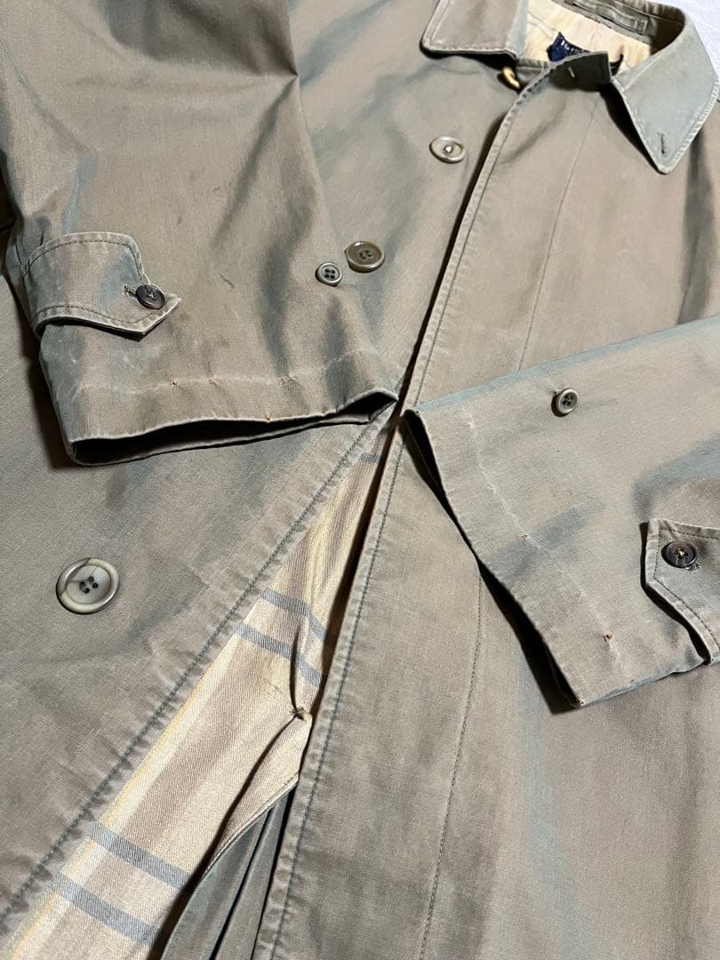 ビンテージ Burberry バーバリー 一枚袖 ステンカラーコート 玉虫