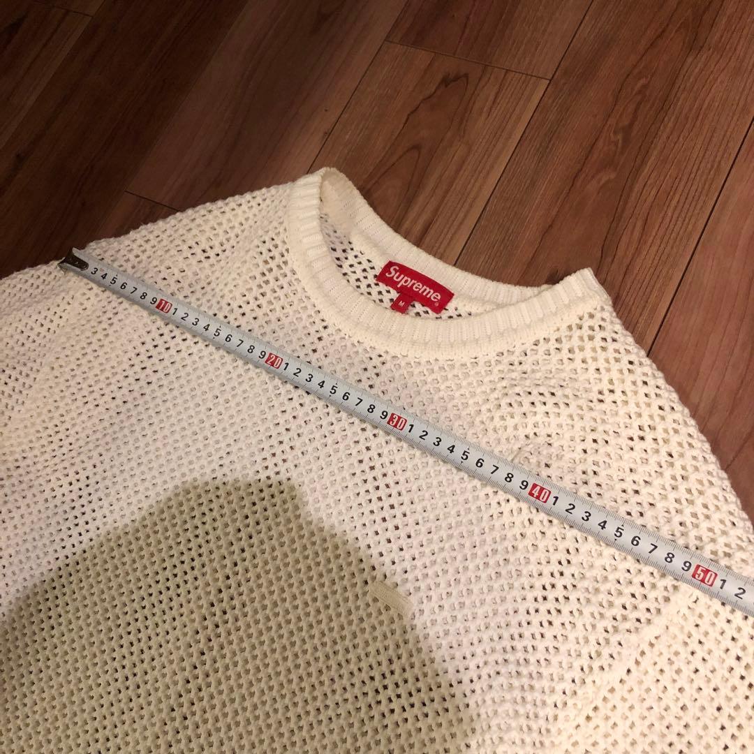 SUPREME シュプリーム ニット セーター 刺繍 ボックスロゴ 白Lサイズ
