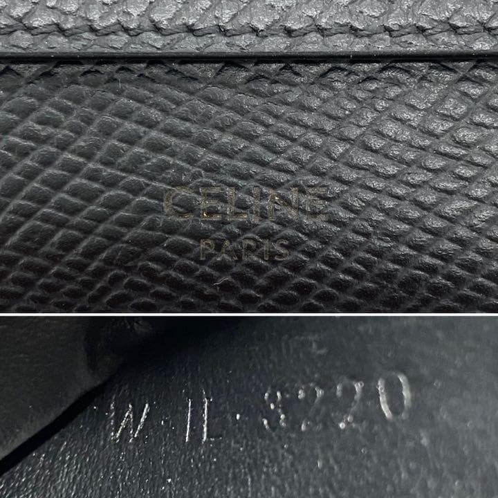 【大特価!!】セリーヌ スモールトリフォールド 財布 ブラック 鑑定済み■