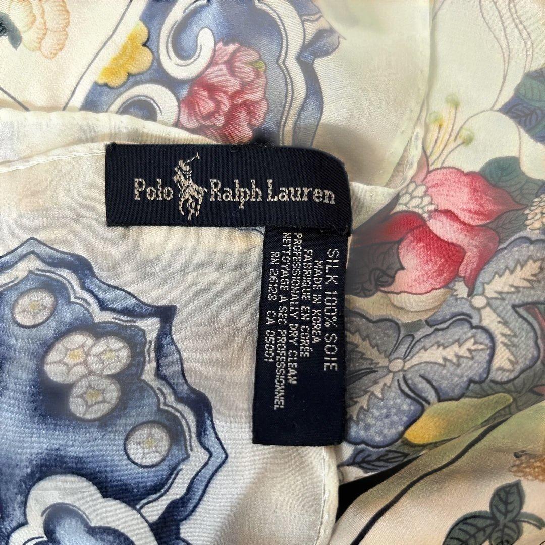 Polo Ralph Lauren 大判 シルクスカーフ 花柄 - メルカリ