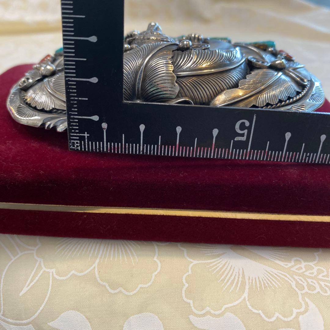 インディアンジュエリー バックル ベルト トルコ石 シルバーバックル