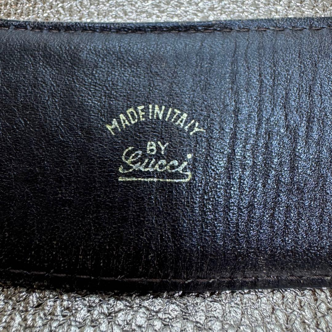 GUCCI ダークブラウン レザー ベルト