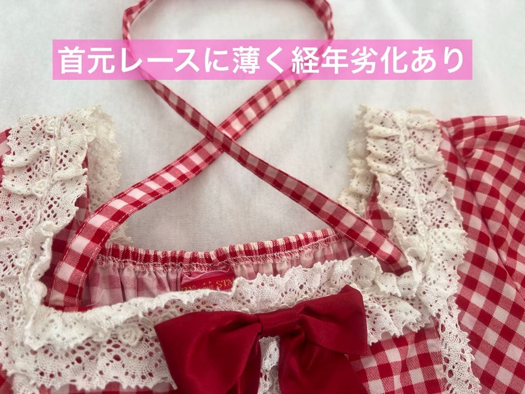 BABY♡ギンガムチェックワンピース♡エンジ