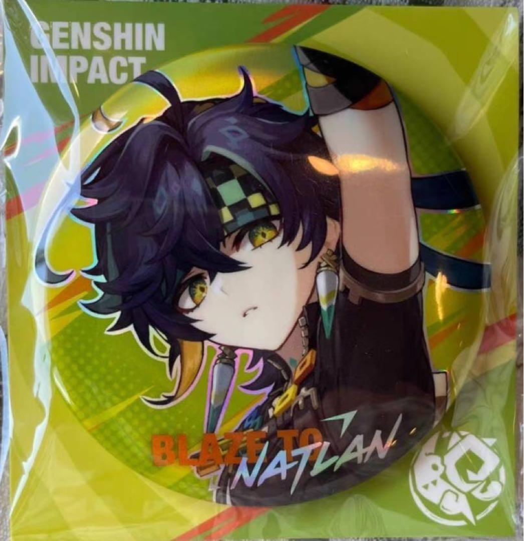 公式正規品 原神 キィニチ 缶バッジ 燃動ナタ 等身 灼熱のナタへ