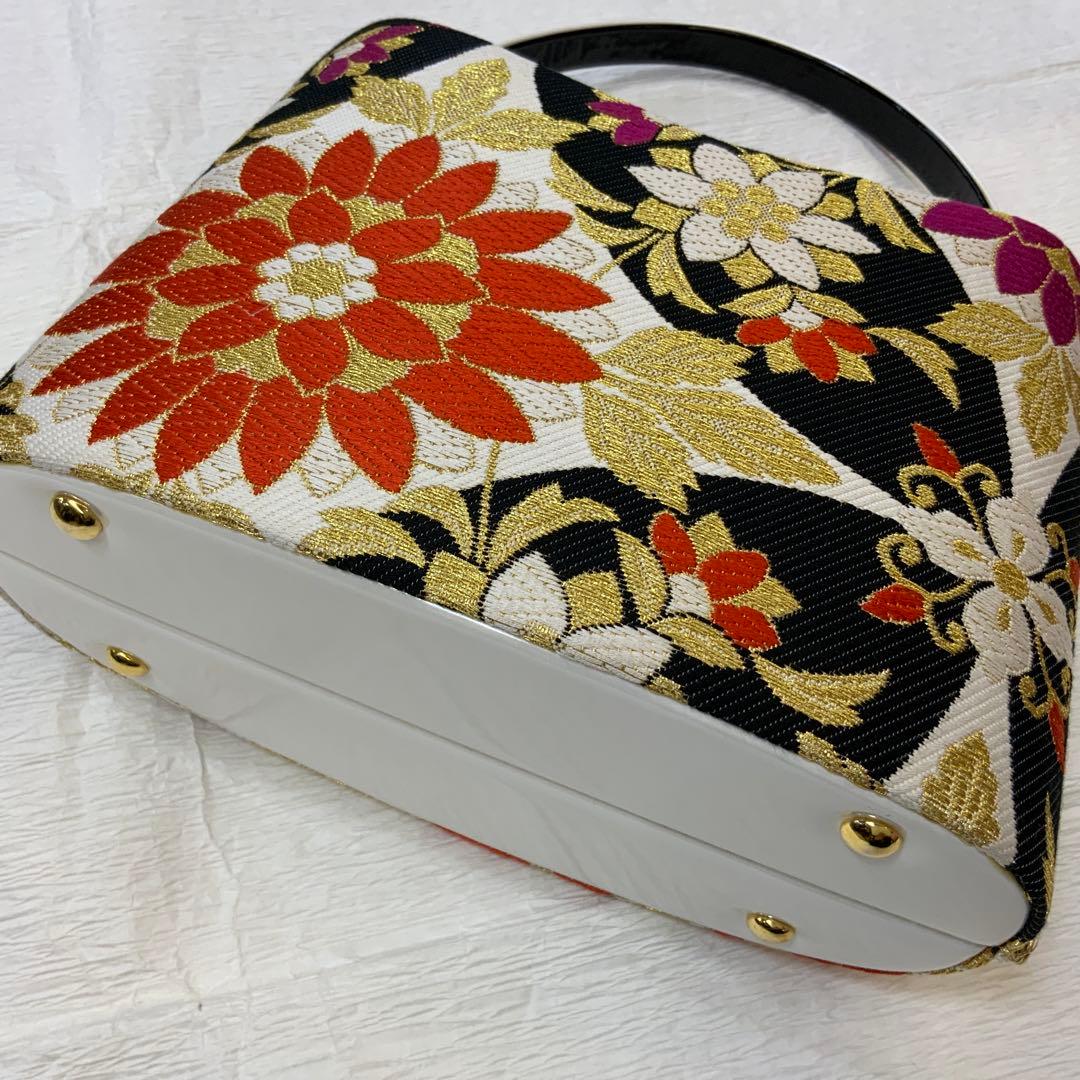 成人式　花柄和装用バッグと草履セット　117