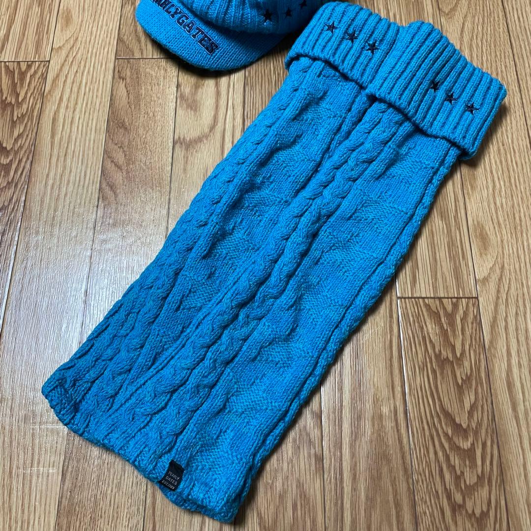 パーリーゲイツ ニット帽&レッグウォーマー セット2点