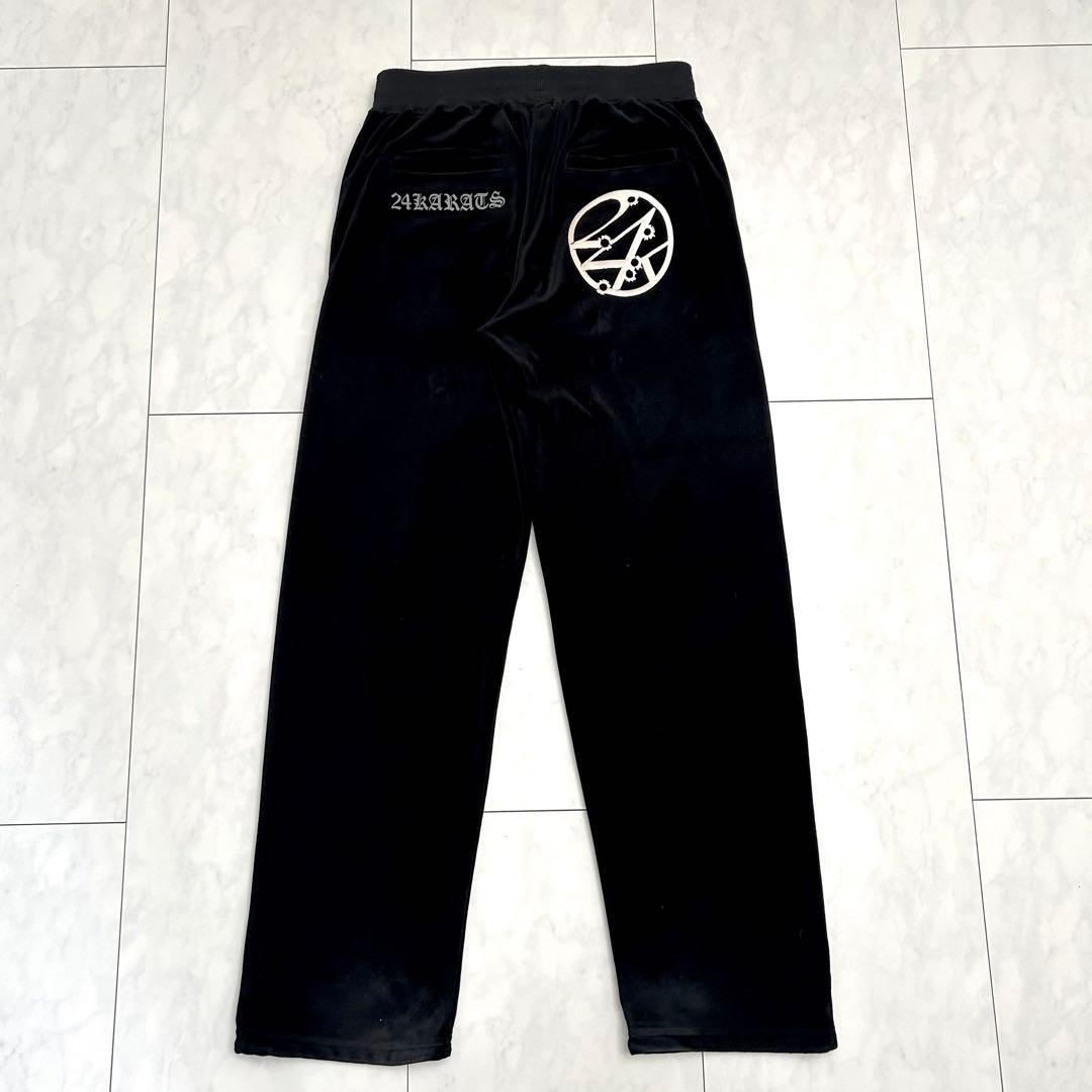 【激レア】24Karats セットアップジャージ　ベロア　ブラック　美品　M