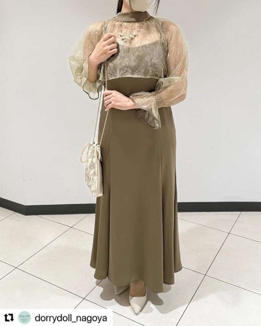 リーフブラウスセットドレス 成人式 同窓会 二次会 オケージョン