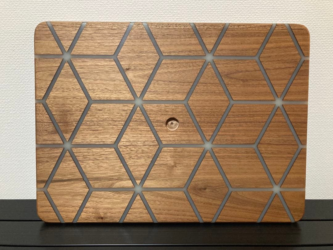 2024 BundleWonk シェルコン 25 天板 レジン ウォルナット 幾何学 麻柄