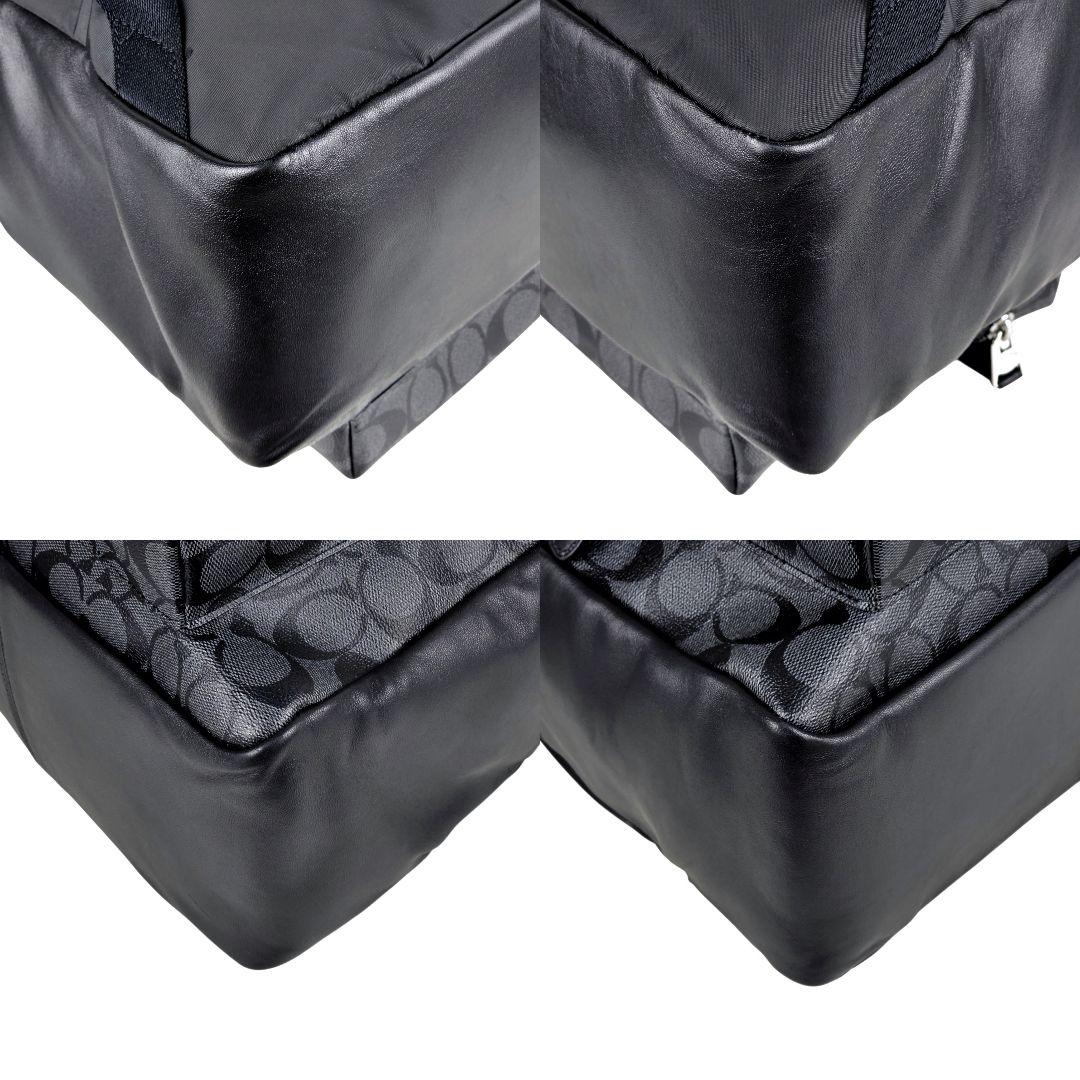 美品 コーチ シグネチャー PVC レザー バックパック リュックサック