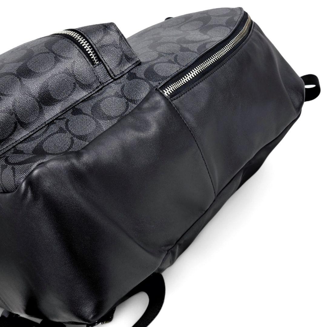 美品 コーチ シグネチャー PVC レザー バックパック リュックサック