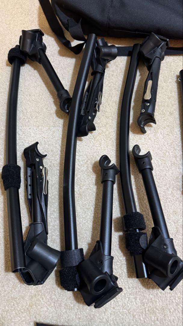 【2個セット】VENTLAX 2WAY アジャスタブル コット（オールブラック）