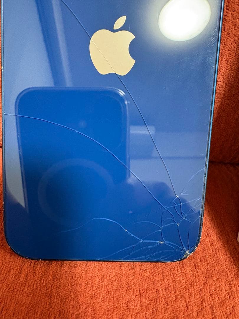 Apple iPhone 12 ブルー 背面割れ 128GB - メルカリ