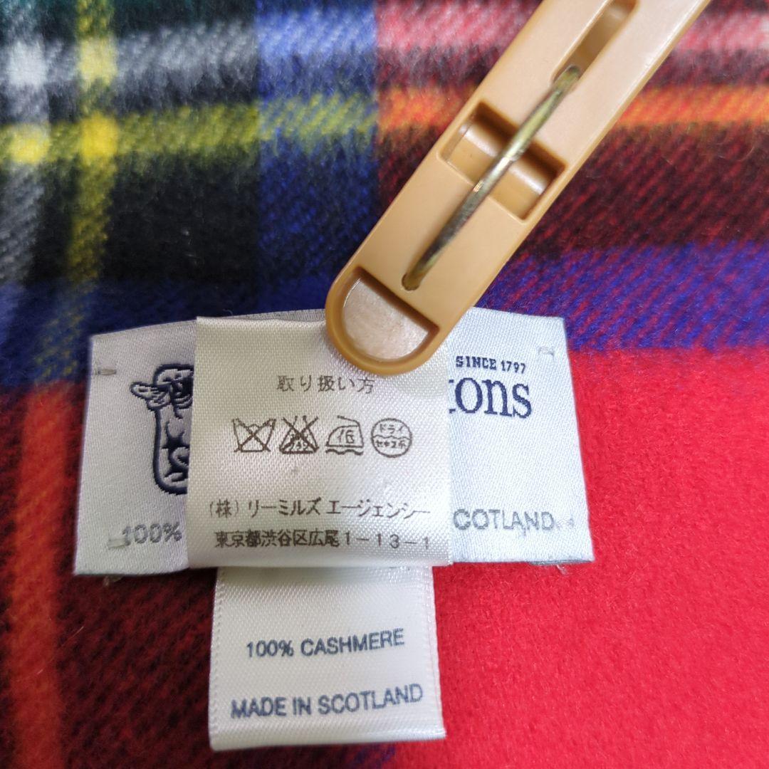 ■大判カシミヤ100%■定番ロイヤルスチュワート　国内正規販売店タグ付