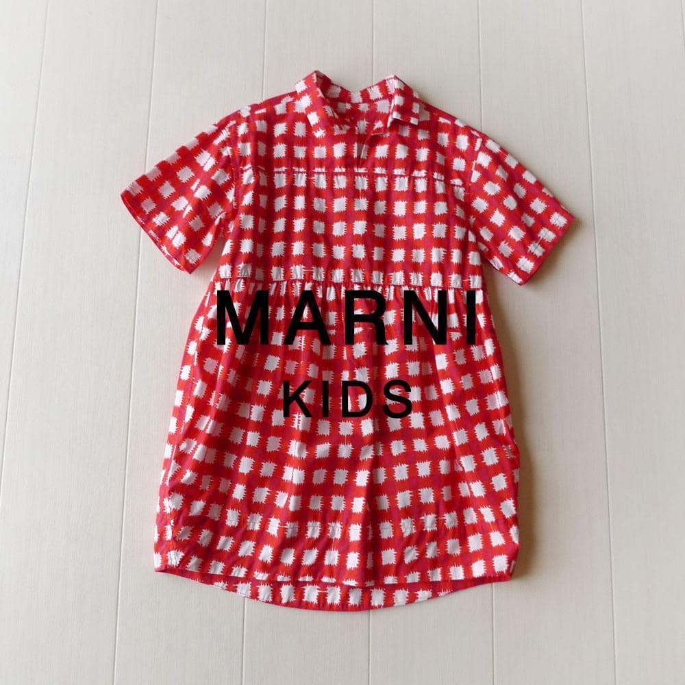 美品 MARNI キッズ 2,8万円 6Y 6歳 チェック柄ワンピース マルニ
