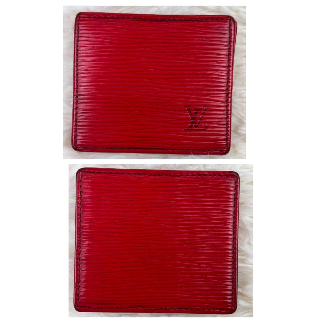 美品！ルイヴィトン ポルトモネボワット M63697 レッド コインケース
