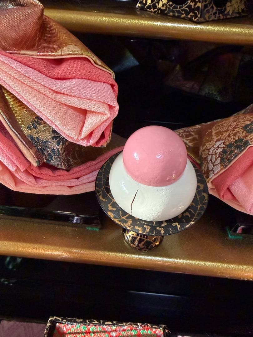 雛人形 三段飾り ピンク 金色　久月