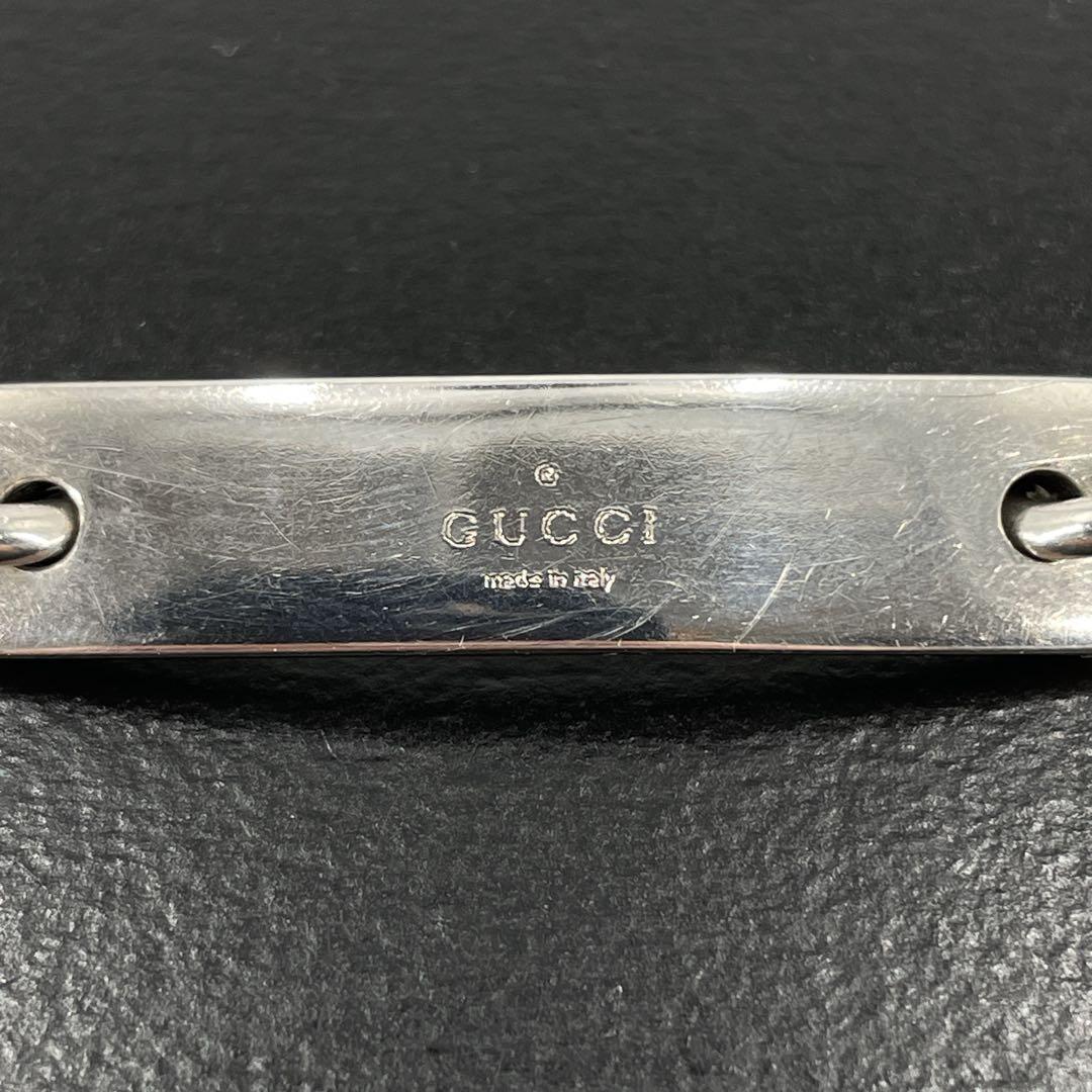 オールドグッチ IDプレート オーバルチェーン ブレスレット シルバー　y2k