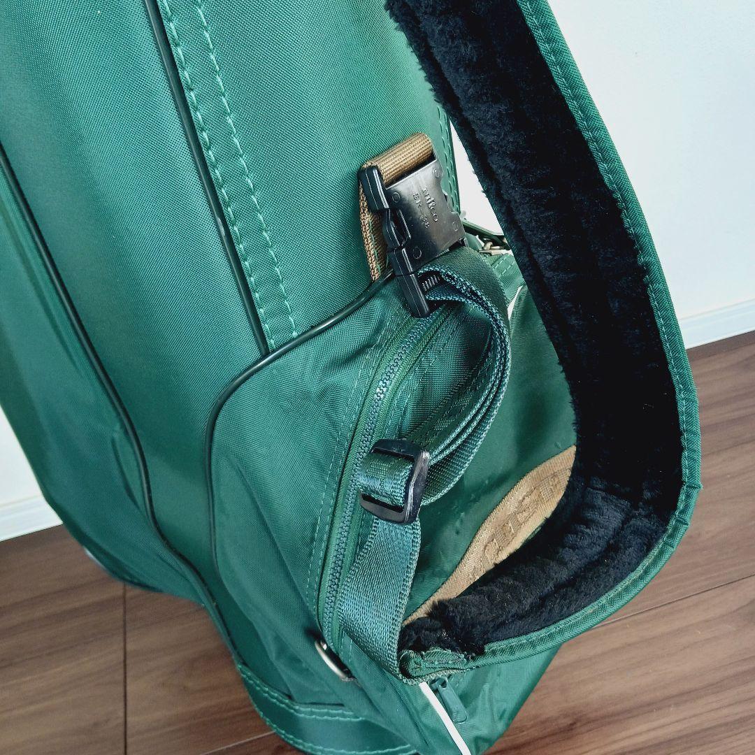 希少♬ラコステ　キャディバッグ　ゴルフ　ヴィンテージ　ダークグリーン　現状販売