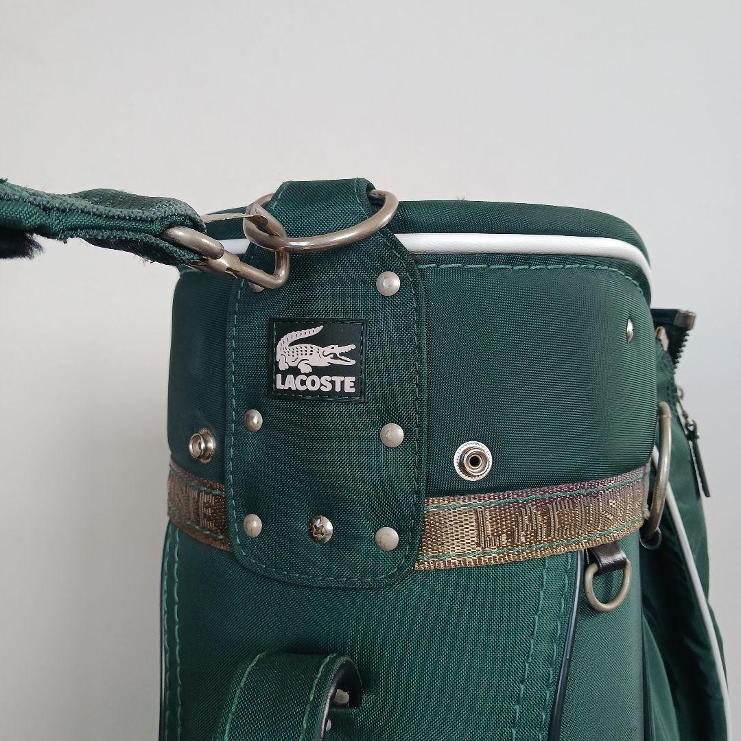 希少♬ラコステ　キャディバッグ　ゴルフ　ヴィンテージ　ダークグリーン　現状販売