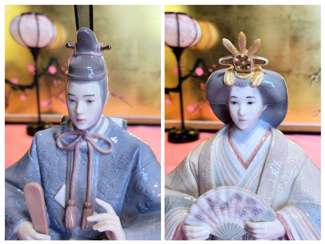 かえ二郎リヤドロ 《極美品》【親王飾り・お内裏様セット】　雛人形セット