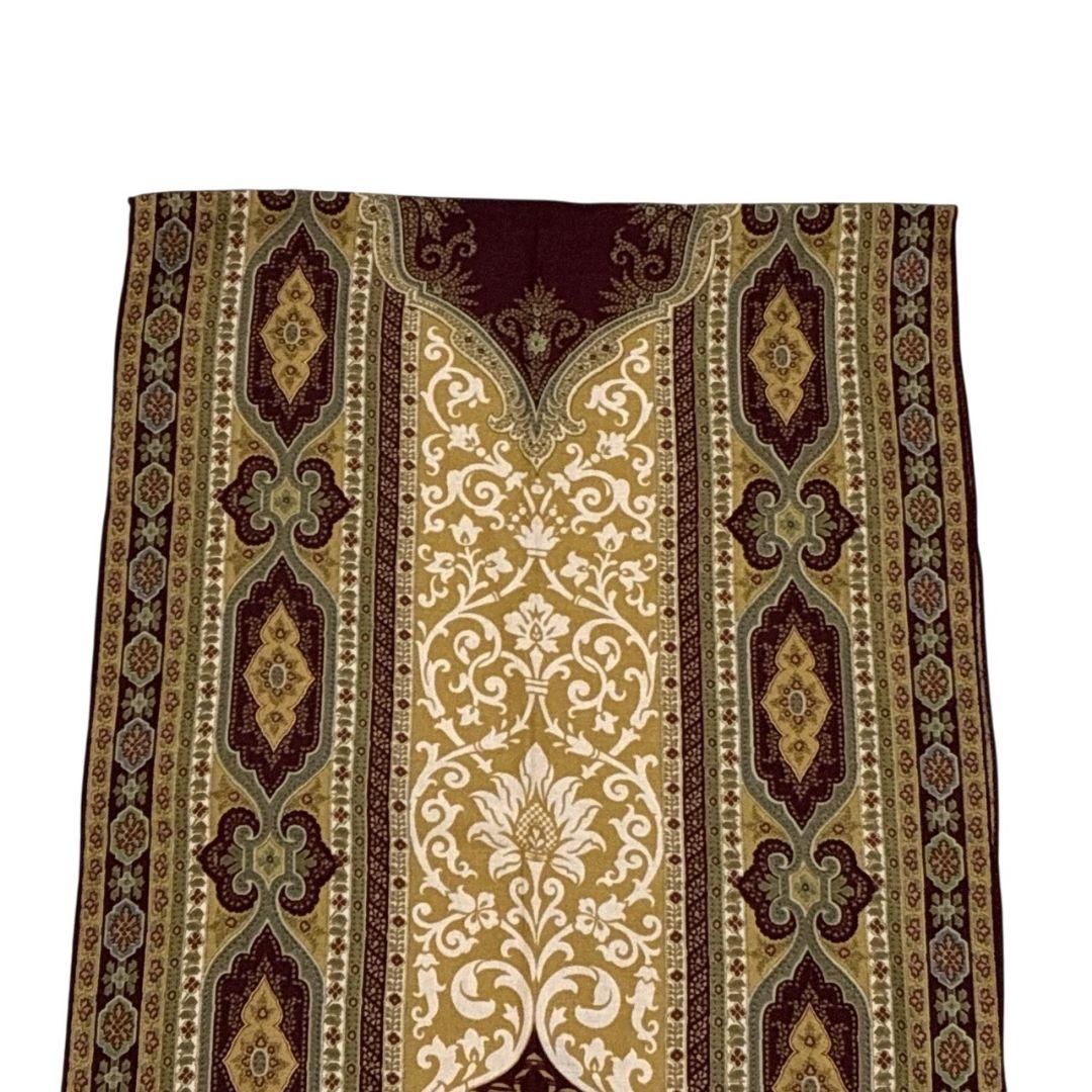 【美品】ETRO エトロ ペイズリー柄 ロゴ 大判ストール スカーフ