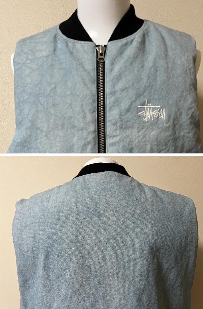 美品】Stussy ウォッシュド キャンバス プリマロフト ベスト【М