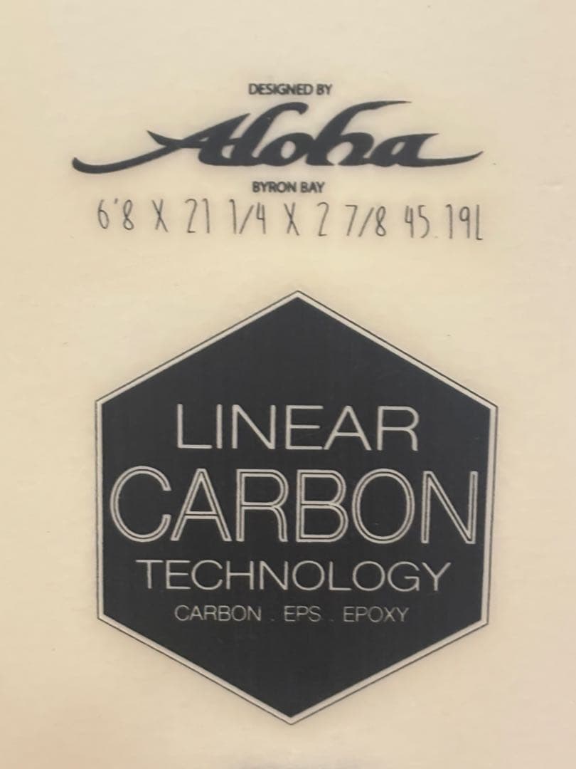 ALOHAサーフボード（フィン、リーシュ、ソフトケース付）